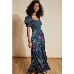 Anthropologie Hutch Puff-Sleeved Maxi Dress